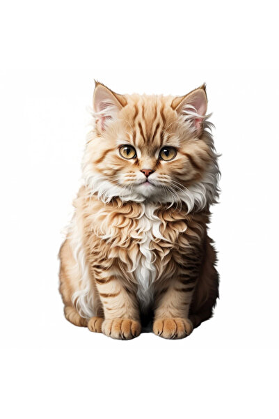 INOVATIX Set of 8 pieces, Selkirk rex Cat Sticker, INOVATIX®. 6 cm