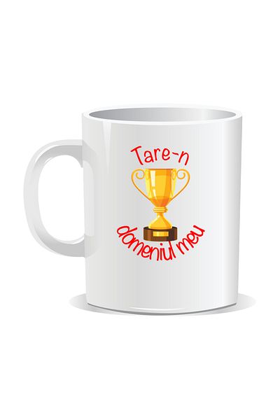 OEM Personalized mug with "strong" message, Strong in my field - White interior