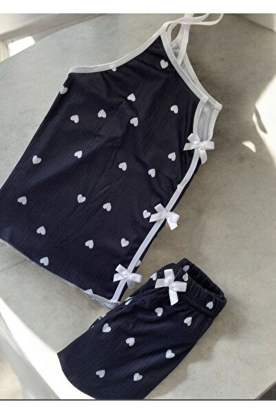 Lotiva Wear Women's Heart Patterned Shorts Pajama Set