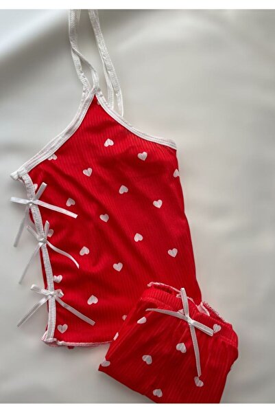 Lotiva Wear KADIN KALP DESENLİ ŞORTLU PİJAMA TAKIMI