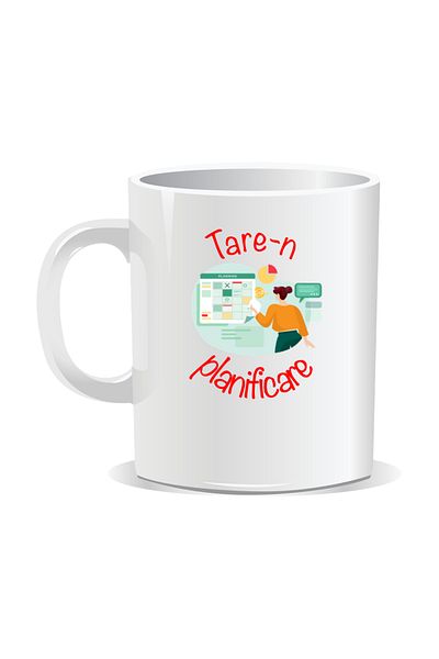 OEM Personalized mug with "strong" message, Strong in planning - White interior