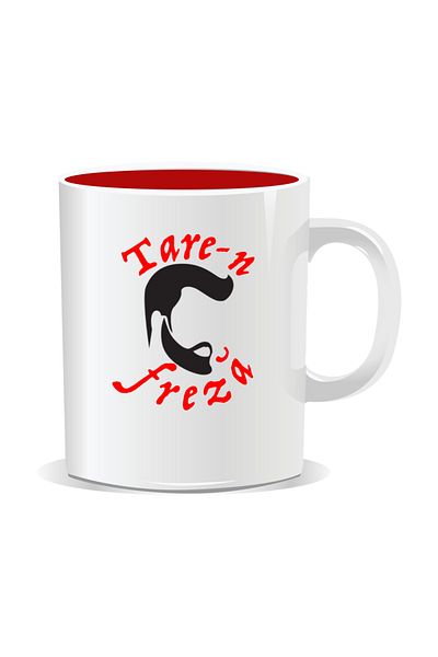 OEM Personalized mug with "tare" message, Tare-n-fresa - Red interior