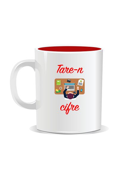OEM Personalized mug with "strong" message, Strong in numbers - Red interior