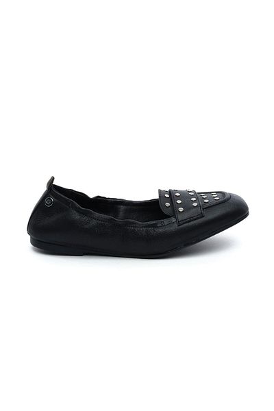 Greyder 34362 Black Genuine Leather Women's Loafer Shoes