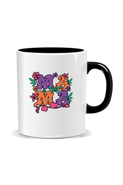 OEM Personalized mug with March 8 messages for mothers, MAMA - Black interior
