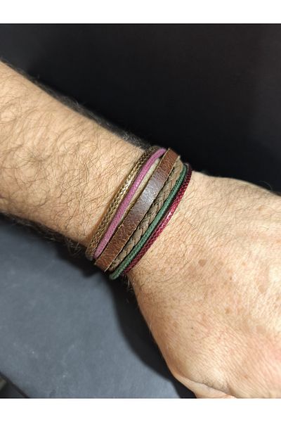 enyatakı Ethnic model original leather rope bracelet