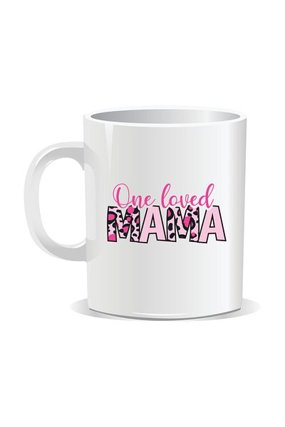 OEM Personalized mug with March 8 messages for mothers, One loved MAMA - White interior