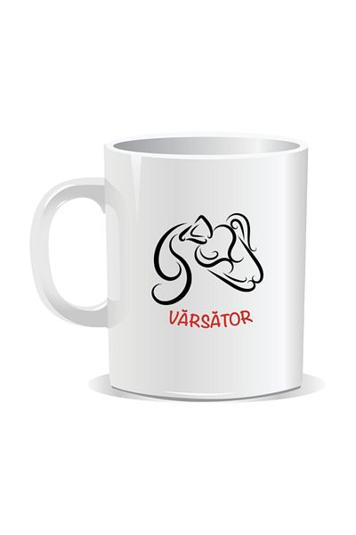 OEM Personalized mug with zodiac sign, Aquarius - White interior