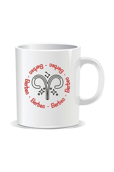 OEM Personalized mug with zodiac, Circle with Aries - White interior
