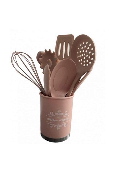 SIKS ® kitchen utensil set, 11 pieces, silicone, powder pink