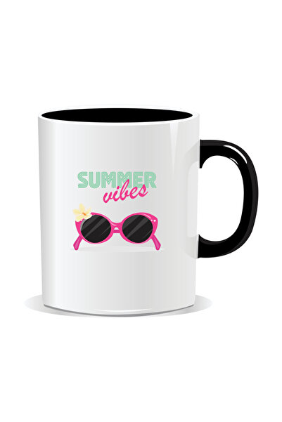 OEM Cana personalizata cu mesaje de vara, Summer Vibes 6 - Interior negru