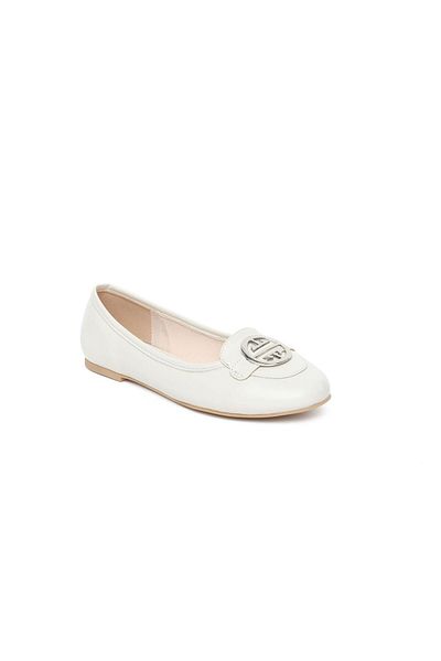 Greyder 59221 Beige Genuine Leather Women's Ballerinas