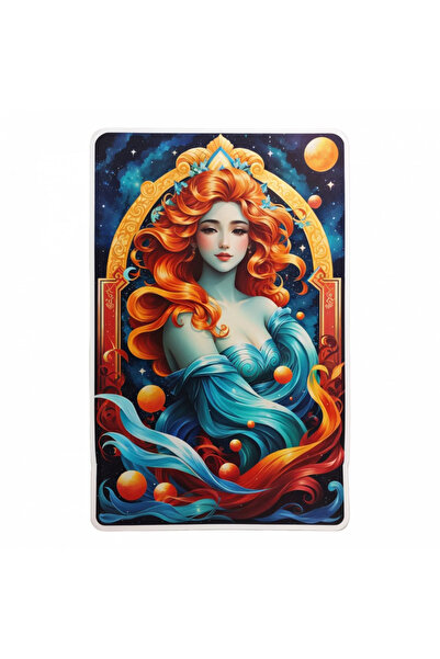 INOVATIX Set de 8 piese, autocolant Portret de fată cu bustul simbolului zodi...