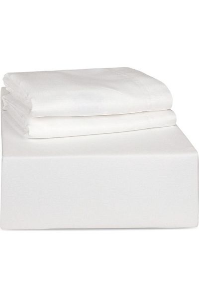 Trident : 3Piece 500 Thread Count 100 Cotton rich Solid Luxury Queen Bedsheet Set