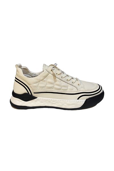 Guja Men's Ultra Light Embosed Leather Rubber Lace Daily Casual Shoes 2525Y572