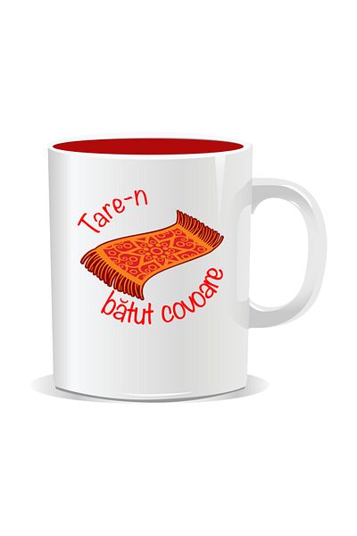 OEM Personalized mug with "tare" message, Tare-n batut carpets - Red interior
