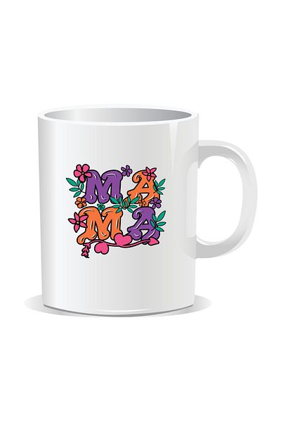 OEM Personalized mug with March 8 messages for mothers, MAMA - White interior