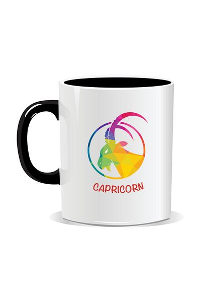 OEM Personalized mug with zodiac sign Capricorn - Black interior