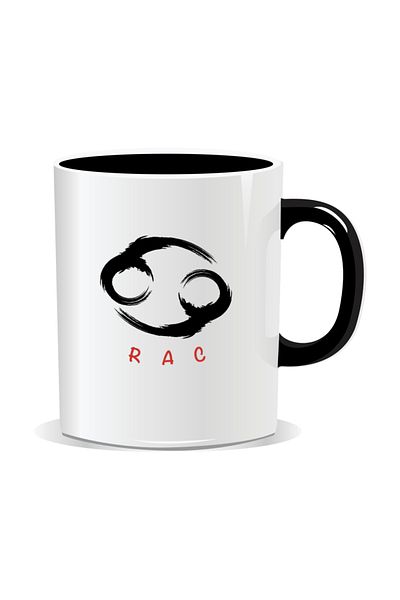 OEM Personalized mug with zodiac sign, Cancer - Black interior