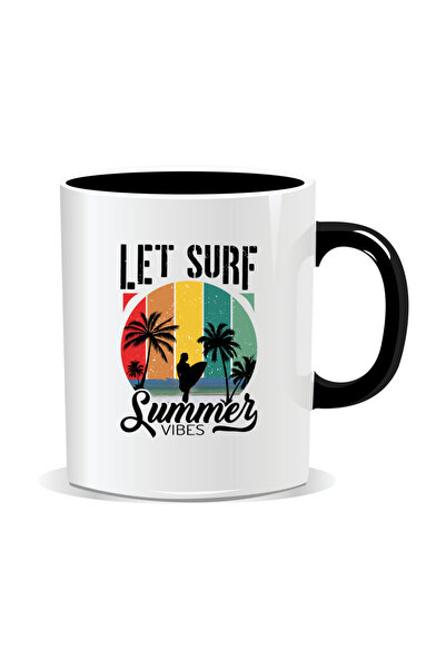 OEM Cana personalizata cu mesaje de vara, Summer Vibes 4 - Interior negru