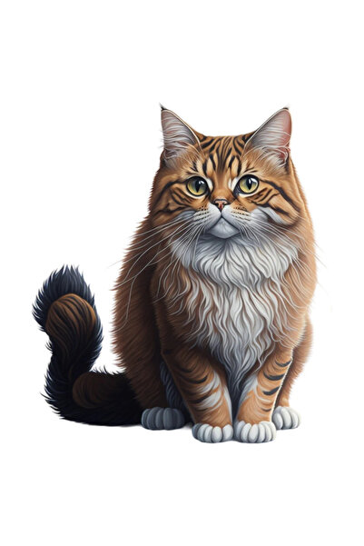 INOVATIX Σετ 8 τεμαχίων, Αυτοκόλλητο με χτενισμένη γάτα, INOVATIX®. 6 εκ.