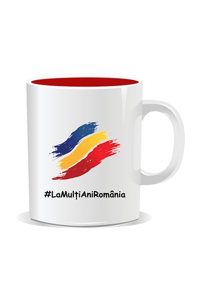 OEM Personalized mug for December 1st, flag, #LaMultiAniRomania - Red interior