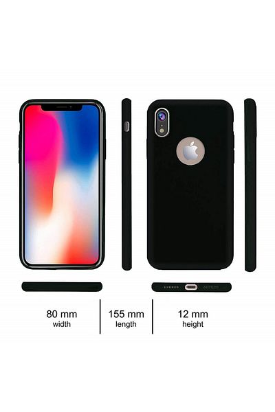 OEM Carcasă Apple iPhone XR, silicon TPU subțire, rezistentă la șocuri, NEAGRĂ