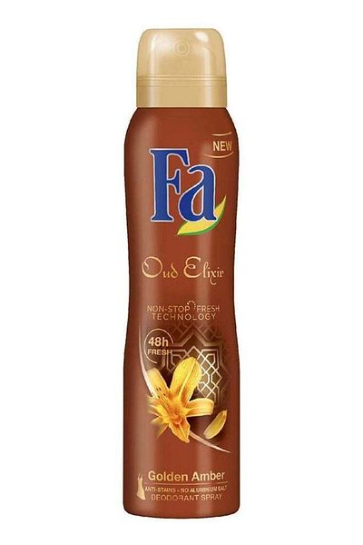 Fa Oud Elixir Golden Amber Deodorant Spray For Women, 150ml