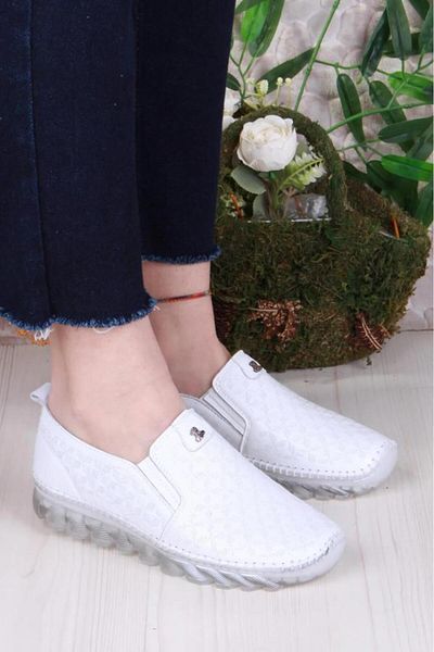 PİSAGOR Pisagor Ps-33010 Orthopedic Women's Daily Genuine Leather Shoes