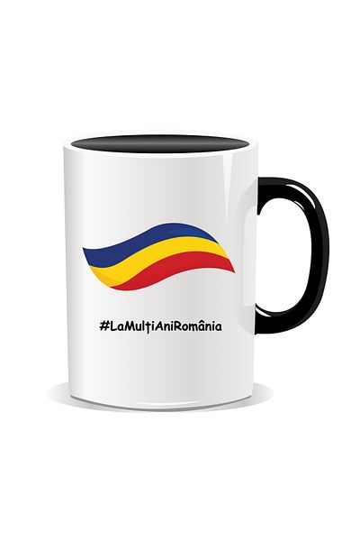 OEM Personalized mug for December 1st, #LaMultiAniRomania - Black interior