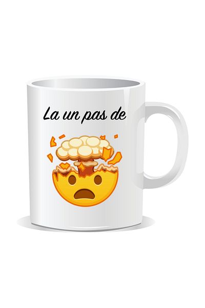 OEM Personalized mug with Emoji, One step away from burn-out