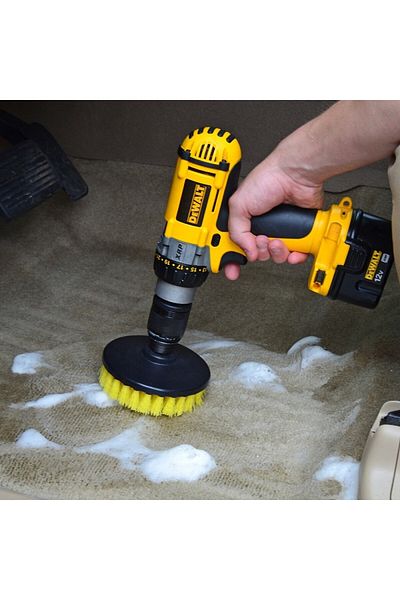 OEM Perie rotundă medie pentru covoare și uz casnic / profesional - perie de detailing pentru covoare cu adaptor de burghiu