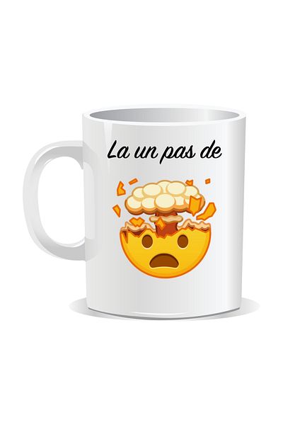 OEM Personalized mug with Emoji, One step away from burn-out