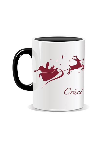 OEM Personalized Christmas mug, Merry Christmas - Black interior