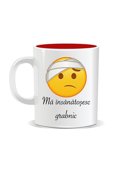 OEM Personalized Emoji Mug, Get Well Soon