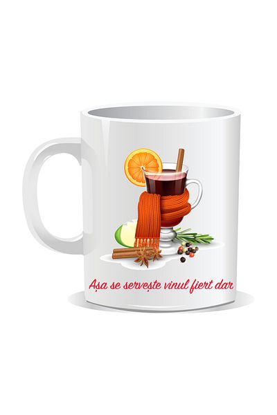 OEM Personalized Christmas mug, Mulled wine, The wine tastes better in this mug - White interior