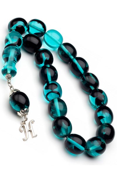 OTTOTESBİH Men's Gift Letter Tassel 14X15Mm Mascot Efe Prayer Beads