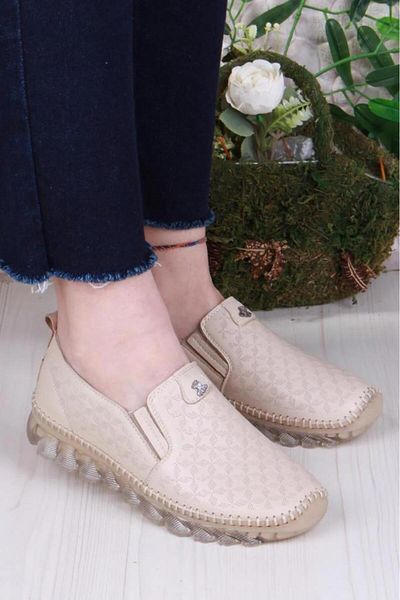 PİSAGOR Pisagor Ps-33010 Orthopedic Women's Daily Genuine Leather Shoes