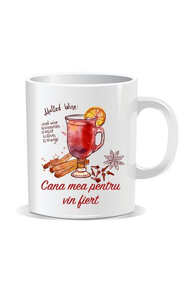 OEM Personalized Christmas mug, My Mulled Wine Mug - White Interior
