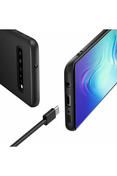 OEM Carcasă Samsung Galaxy S10 Plus, subțire, rezistentă la șocuri, neagră