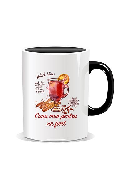OEM Personalized Christmas mug, My Mulled Wine Mug - Black Interior