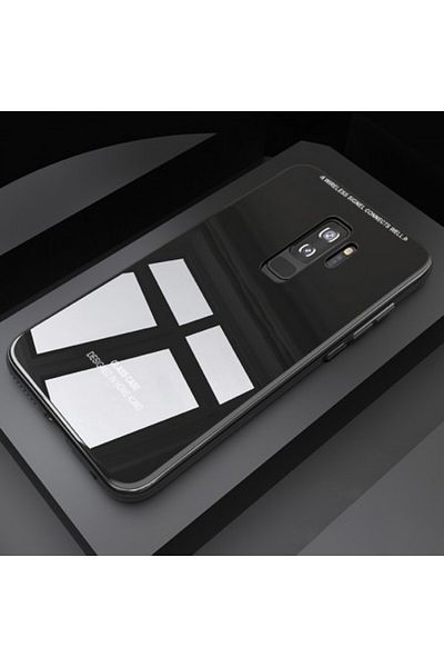 OEM Samsung Galaxy S7 Edge Back Glass Case, black tempered glass case