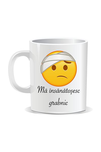 OEM Personalized Emoji Mug, Get Well Soon
