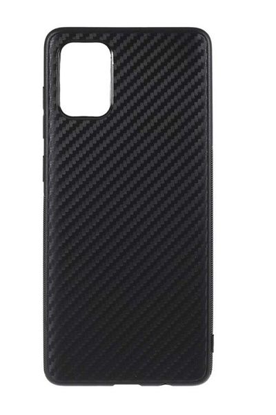OEM Carcasă pentru Samsung Galaxy A71, potrivire perfectă, cu inserții din carbon, neagră