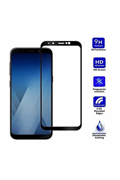 OEM Folie de sticlă pentru Samsung Galaxy J4 Plus, 9D FULL GLUE, Negru