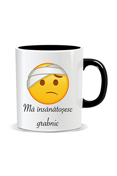 OEM Cana personalizata cu Emoji, Ma insanatosesc grabnic