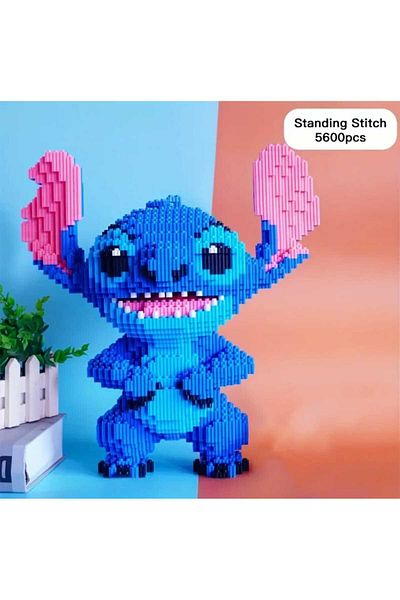 minzoo 5600 Pieces (Boxed) Original Stitch Cartoon Building Blocks - Stitch Anime Themed - Gift for Carne