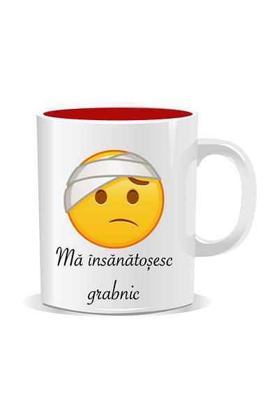 OEM Personalized Emoji Mug, Get Well Soon