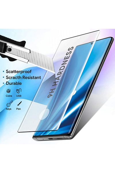OEM Glass film for Samsung Galaxy Note 10 Plus, with colored edges Black