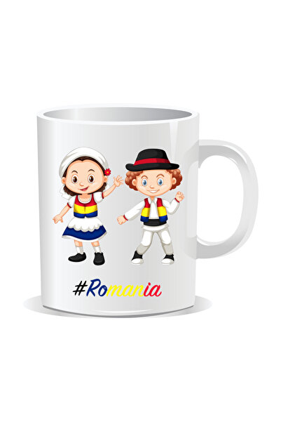 OEM Cana personalizata pentru 1 Decembrie, #Romania, Romanasi - Interior alb